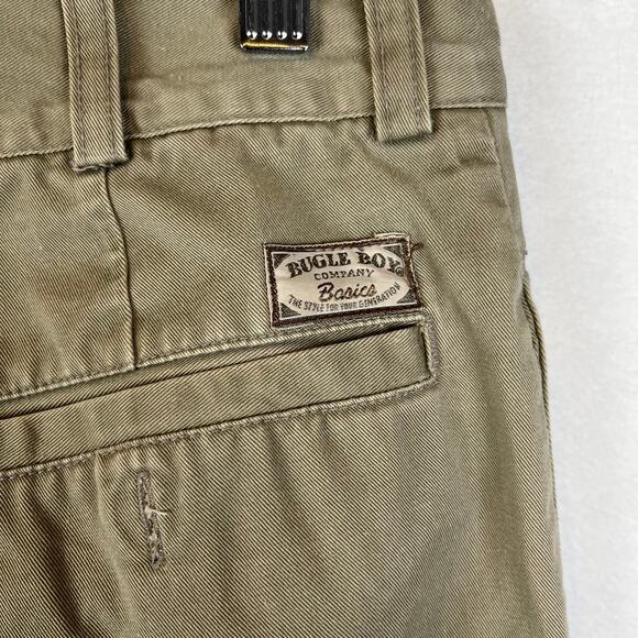 VTG‎ Bugle Boy Pants Mens 31x30 Tan Baggy Pleated Khakis Y2K 80s 90s Tapered - Picture 3 of 12